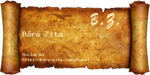 Báró Zita névjegykártya
