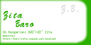 zita baro business card